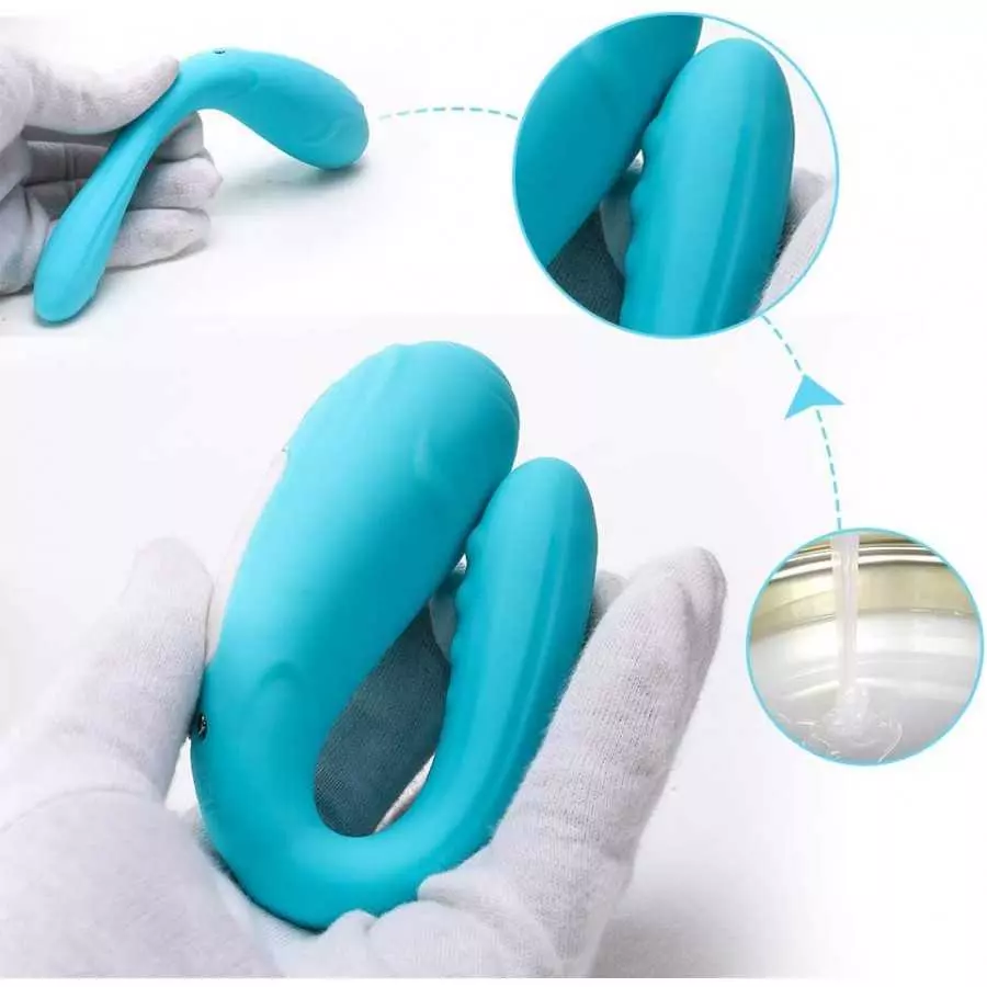 Clitoral & G-spot Vibrator, Waterproof Couples Vibrator with 10 Powerful Vibrations (Two Motors) (Green)