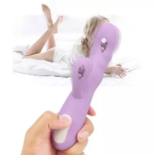G-Spot Rabbit Vibrator Stimulator Silicone Vaginal Anal Dildo Massager for Women, Powerful Waterproof Rechargeable Adult Sex Toy