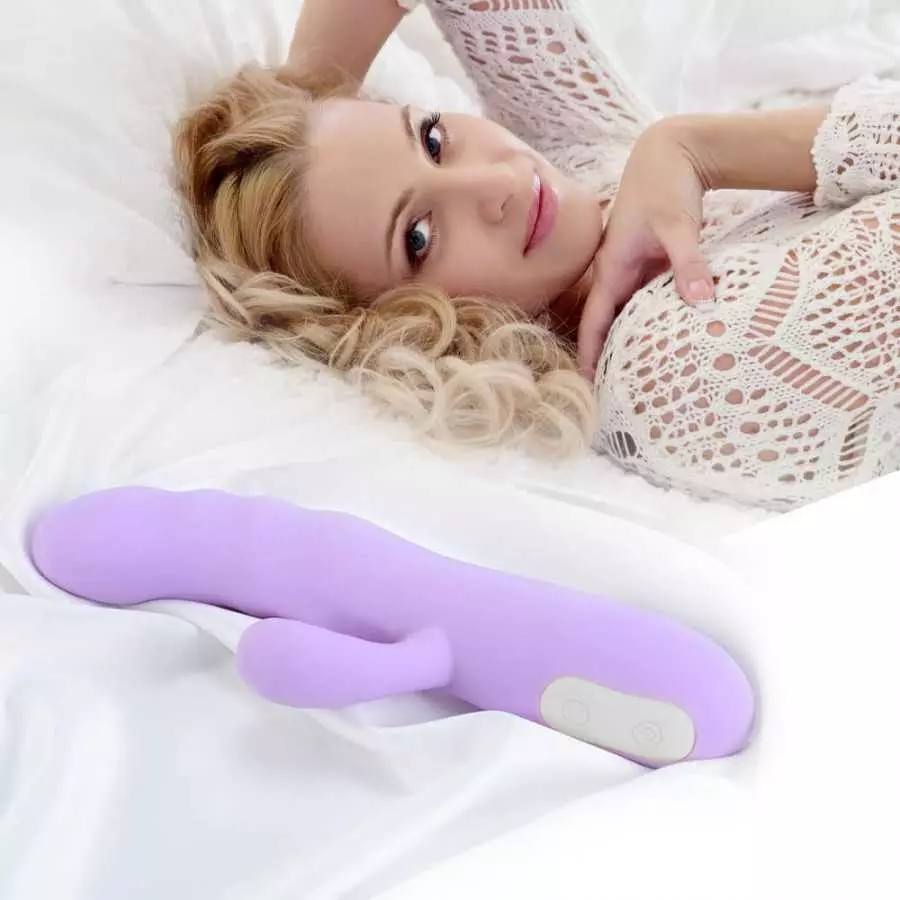 G-Spot Rabbit Vibrator Stimulator Silicone Vaginal Anal Dildo Massager for Women, Powerful Waterproof Rechargeable Adult Sex Toy