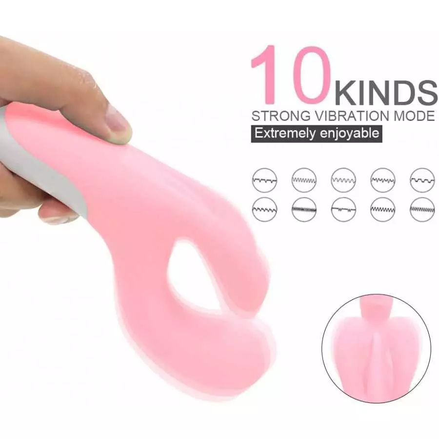 Rabbit Vibrator Adult Toys for Women, Clitoris and G spot Stimulation. (Pink)