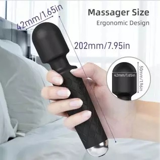 Rechargeable Vibrator Massager，20 Vibration Modes & 8 Speeds G-Spot, Clitoris Stimulation, Quiet & Small Vibrator, Personal Wand
