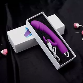 G Spot Rabbit Vibrator Sex Toys for Clitoris G-spot Stimulation Waterproof Dildo Vibrator with 3 Modes of Vibration & 5 Modes of G Spot Rabbit Vibrator Sex Toys for Clitoris G-spot Stimulation Waterproof Dildo Vibrator with 3 Modes of Vibration & 5 Modes of