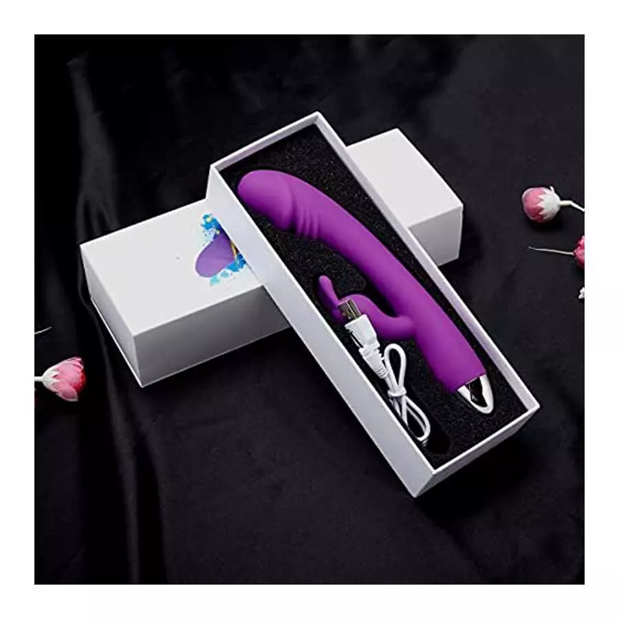G Spot Rabbit Vibrator Sex Toys for Clitoris G-spot Stimulation Waterproof Dildo Vibrator with 3 Modes of Vibration & 5 Modes of