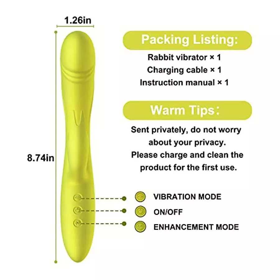 G Spot Rabbit Vibrator for Women - Adult Toys for Womens Sex Pleasure Couples Sex Toys Dildo Vibrators for Woman Pleasure 10 Pow