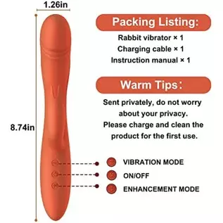 G-spot Rabbit Vibrator Clitoral Stimulator - Realistic Dildo Vaginal Anal Massager with 10 Vibration Modes, Waterproof Rechargea G-spot Rabbit Vibrator Clitoral Stimulator - Realistic Dildo Vaginal Anal Massager with 10 Vibration Modes, Waterproof Rechargea