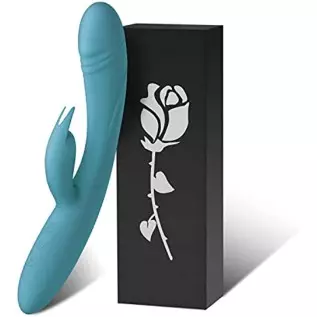Rabbit Vibrator G Spot Vibrator Dildo with Independent Clitoral Stimulator, Anal Clit Stimulation, Adult Sex Toy for Women Pleas