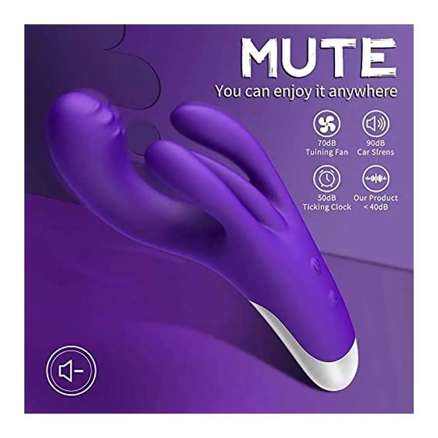 MOONA Rabbit Vibrator for G-spot Clitoral Stimulation, Powerful Dildo with 10 Vibration , Waterproof Adult Sex Toy for Women
