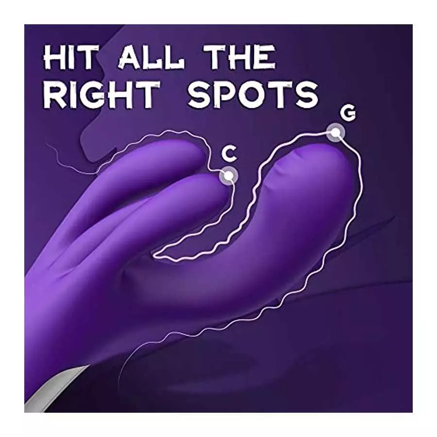 MOONA Rabbit Vibrator for G-spot Clitoral Stimulation, Powerful Dildo with 10 Vibration , Waterproof Adult Sex Toy for Women