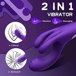 MOONA Rabbit Vibrator for G-spot Clitoral Stimulation, Powerful Dildo with 10 Vibration , Waterproof Adult Sex Toy for Women MOONA Rabbit Vibrator for G-spot Clitoral Stimulation, Powerful Dildo with 10 Vibration , Waterproof Adult Sex Toy for Women