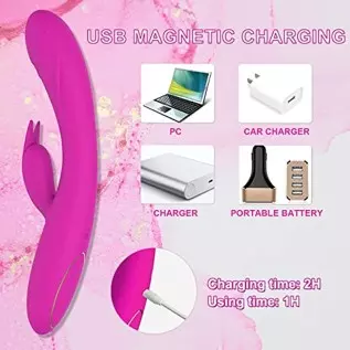 G Spot Rabbit Dildo Vibrator with 10 Powerful Vibrations Dual Motor Stimulator Massager for Clitoral Vaginal Stimulation Adult S G Spot Rabbit Dildo Vibrator with 10 Powerful Vibrations Dual Motor Stimulator Massager for Clitoral Vaginal Stimulation Adult S