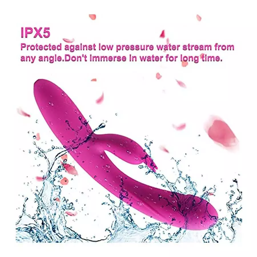 G Spot Rabbit Dildo Vibrator with 10 Powerful Vibrations Dual Motor Stimulator Massager for Clitoral Vaginal Stimulation Adult S