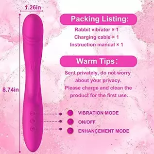 G Spot Rabbit Dildo Vibrator with 10 Powerful Vibrations Dual Motor Stimulator Massager for Clitoral Vaginal Stimulation Adult S G Spot Rabbit Dildo Vibrator with 10 Powerful Vibrations Dual Motor Stimulator Massager for Clitoral Vaginal Stimulation Adult S