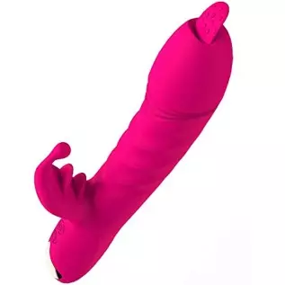 Thrusting G Spot Vibrator for Women, Licking Tongue G Spot Sex Toy with 3 Telescopic & 10 Vibration Modes, Rechargeable Toys for