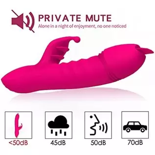 Thrusting G Spot Vibrator for Women, Licking Tongue G Spot Sex Toy with 3 Telescopic & 10 Vibration Modes, Rechargeable Toys for