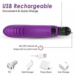 G Spot Finger Vibrator,Alfun Clitoris Stimulator Sex Toy for Women Couples with 9 Powerful Vibration Textured Head Silicone Pers