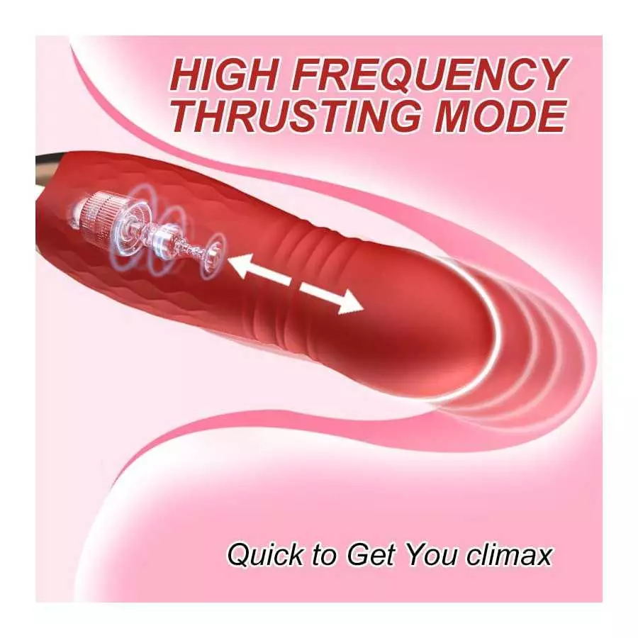 Rose Sex Stimulator for Women and Couple, 10 Speed Vibration with G spot, Clitoral and Nipple Stimulation