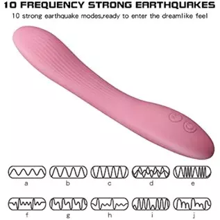 Clitoris G-Spot Vibrator Pink Waterproof Clitoris Stimulator Vibrating Stick Silicone Sex Toy for Women