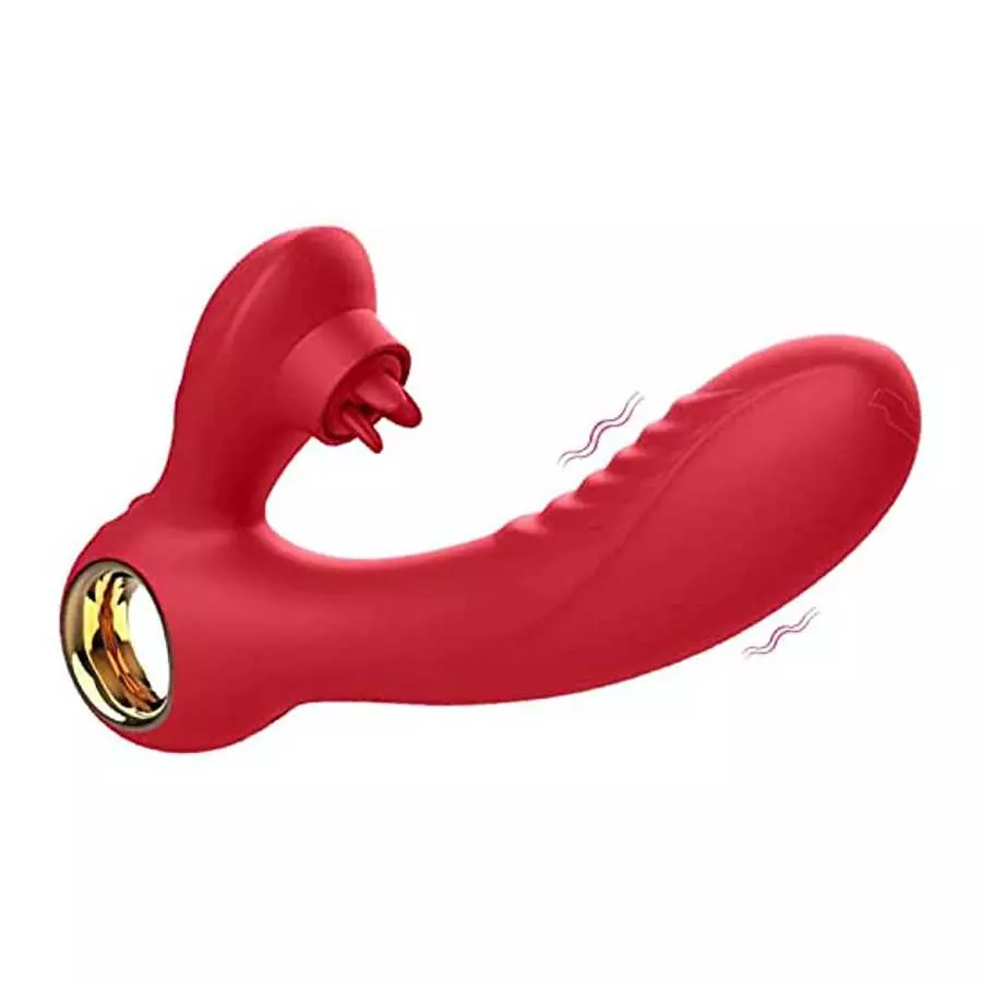Vibrating Wand for her G Spot and Clitoris, 10 Vibrators Stimulation & 5 Tongue Licking Modes to Orgasm Rabbit Vibrators for Wom Vibrating Wand for her G Spot and Clitoris, 10 Vibrators Stimulation & 5 Tongue Licking Modes to Orgasm Rabbit Vibrators for Wom