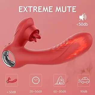 Vibrating Wand for her G Spot and Clitoris, 10 Vibrators Stimulation & 5 Tongue Licking Modes to Orgasm Rabbit Vibrators for Wom Vibrating Wand for her G Spot and Clitoris, 10 Vibrators Stimulation & 5 Tongue Licking Modes to Orgasm Rabbit Vibrators for Wom