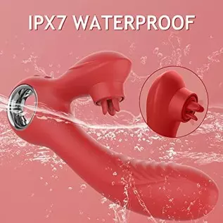 Vibrating Wand for her G Spot and Clitoris, 10 Vibrators Stimulation & 5 Tongue Licking Modes to Orgasm Rabbit Vibrators for Wom Vibrating Wand for her G Spot and Clitoris, 10 Vibrators Stimulation & 5 Tongue Licking Modes to Orgasm Rabbit Vibrators for Wom