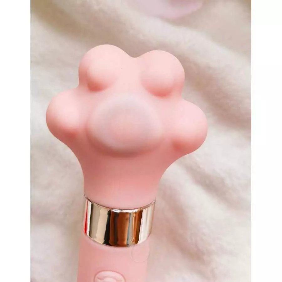 Cat Paw G Spot Vibrator, 2 in 1 Silicone Breast Vbration Hidden Dildo 7 Frequency 9 Vibration Modes, Waterproof Cat's Paw Sex To
