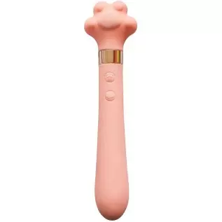 Cat Paw G Spot Vibrator, 2 in 1 Silicone Breast Vbration Hidden Dildo 7 Frequency 9 Vibration Modes, Waterproof Cat's Paw Sex To