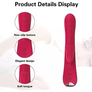 Thrusting Rabbit Vibrator, 9" Triple Action G Spot Vibrator with Independent Clitoral Stimulator, 10 Patterns, Waterproof & Rech Thrusting Rabbit Vibrator, 9" Triple Action G Spot Vibrator with Independent Clitoral Stimulator, 10 Patterns, Waterproof & Rech
