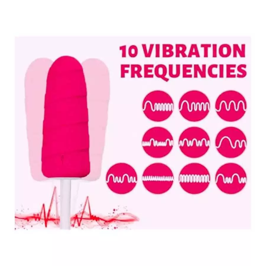 Ice Cream Lollipop Vibrator G- Spot Silicone Dildo