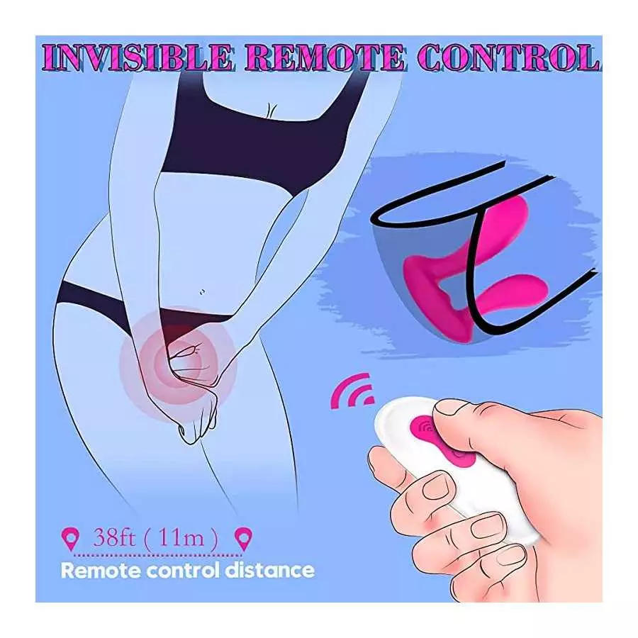 OMEKIIDA Wearable Vibrators, Rechargeable Wireless Remote Control Vibrating, Massager Vibrating Underwear Panty Vibrator Dildo V