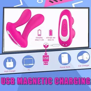 OMEKIIDA Wearable Vibrators, Rechargeable Wireless Remote Control Vibrating, Massager Vibrating Underwear Panty Vibrator Dildo V