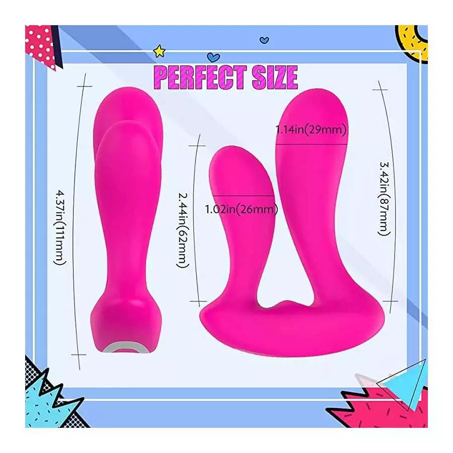 OMEKIIDA Wearable Vibrators, Rechargeable Wireless Remote Control Vibrating, Massager Vibrating Underwear Panty Vibrator Dildo V