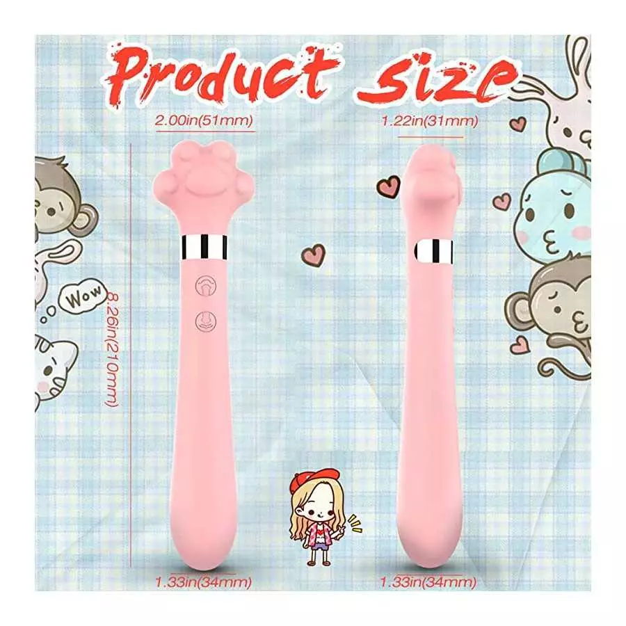 OMEKIIDA Drop Shipping Women's g spot Stimulator Cat Claw Vibrator Nipple Massager Vibrator Sex Toys for Woman (Pink)