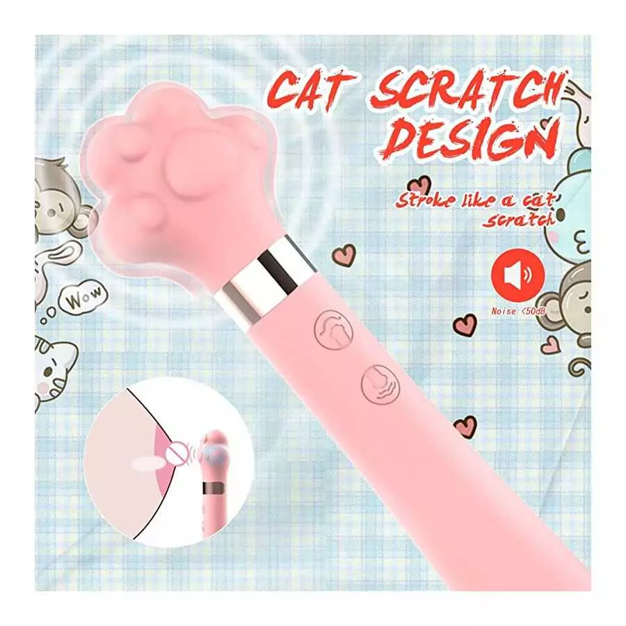 OMEKIIDA Drop Shipping Women's g spot Stimulator Cat Claw Vibrator Nipple Massager Vibrator Sex Toys for Woman (Pink)
