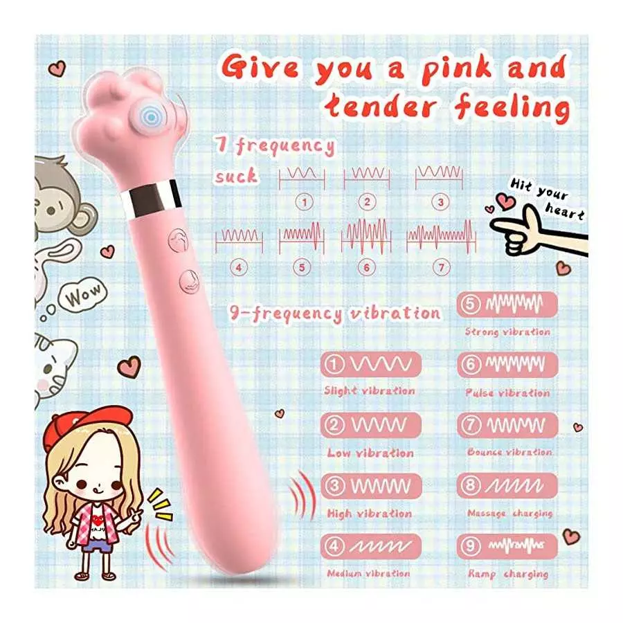 OMEKIIDA Drop Shipping Women's g spot Stimulator Cat Claw Vibrator Nipple Massager Vibrator Sex Toys for Woman (Pink)