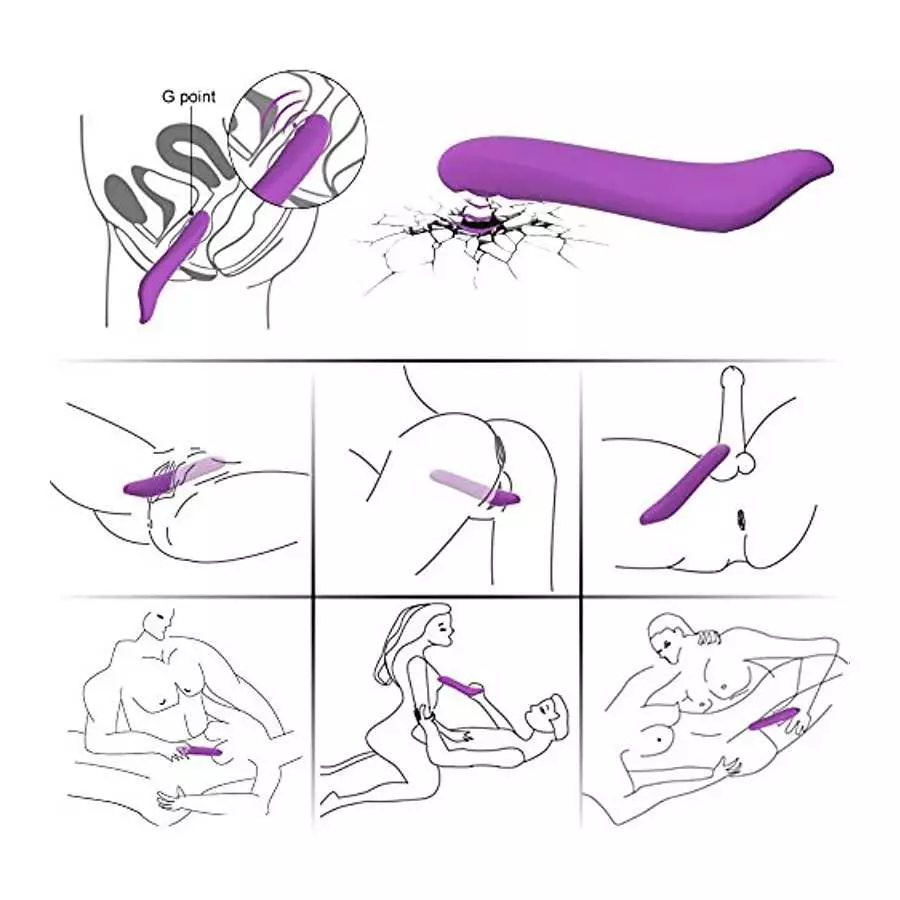 OMEKIIDA Female Masturbator Vibrator Silicone USB Charging with 9 Vibration G Spot Vibrator Massage Sex Toys for Women (Purple)