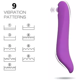 OMEKIIDA Female Masturbator Vibrator Silicone USB Charging with 9 Vibration G Spot Vibrator Massage Sex Toys for Women (Purple)