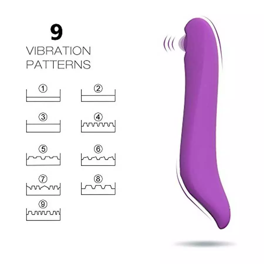 OMEKIIDA Female Masturbator Vibrator Silicone USB Charging with 9 Vibration G Spot Vibrator Massage Sex Toys for Women (Purple)