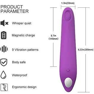 OMEKIIDA Female Masturbator Vibrator Silicone USB Charging with 9 Vibration G Spot Vibrator Massage Sex Toys for Women (Purple)