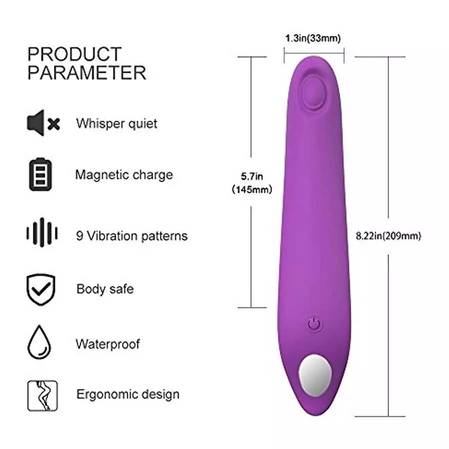 OMEKIIDA Female Masturbator Vibrator Silicone USB Charging with 9 Vibration G Spot Vibrator Massage Sex Toys for Women (Purple)