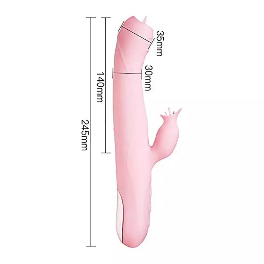 Thrusting G Spot Womens Vibrator Toy Rose for Women Telescopic Sucking Sucker Rabbit pleasurable Heat Heating Swing Vibrating Vi