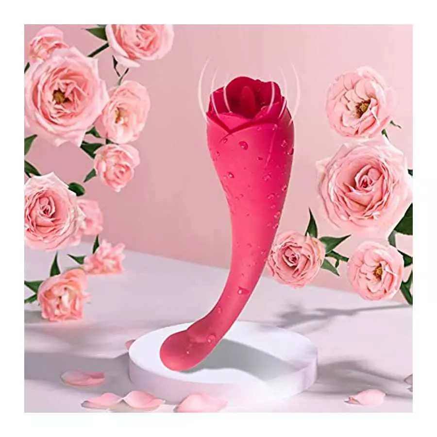 Rose Sex,Rose Toy Vibrator for Women,Tongue Licking Mini Clitoral Vibrator Stimulator with 9 Vibrating Pleasure for Clitoris & N Rose Sex,Rose Toy Vibrator for Women,Tongue Licking Mini Clitoral Vibrator Stimulator with 9 Vibrating Pleasure for Clitoris & N