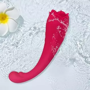 Rose Sex,Rose Toy Vibrator for Women,Tongue Licking Mini Clitoral Vibrator Stimulator with 9 Vibrating Pleasure for Clitoris & N Rose Sex,Rose Toy Vibrator for Women,Tongue Licking Mini Clitoral Vibrator Stimulator with 9 Vibrating Pleasure for Clitoris & N