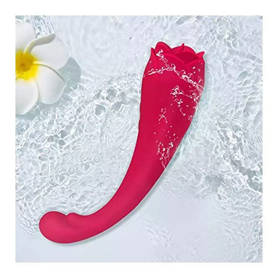 Rose Sex,Rose Toy Vibrator for Women,Tongue Licking Mini Clitoral Vibrator Stimulator with 9 Vibrating Pleasure for Clitoris & N