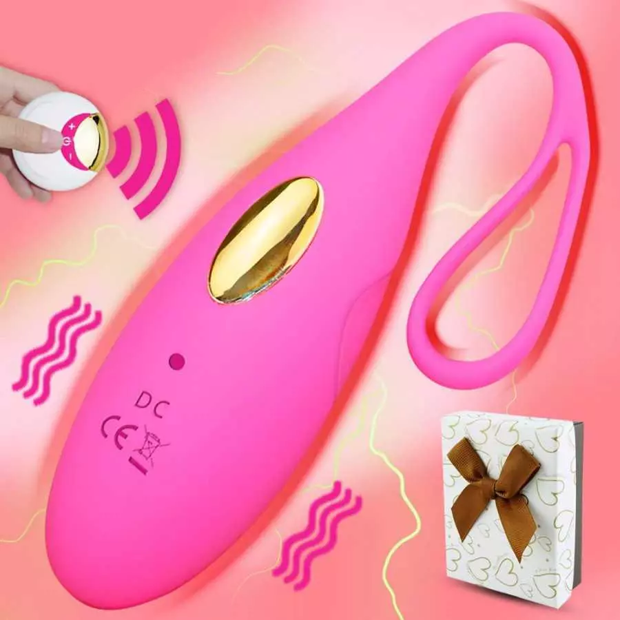 Vibrators G-Spot Sex Vibrating Egg Ben Wa Ball USB Wireless Remote Stimulator Adult Sex Toys for Women,Pink