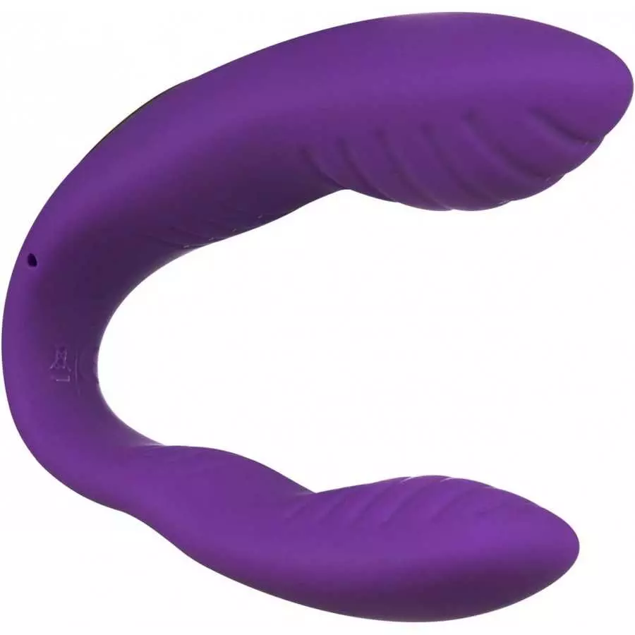 Rechargeable 12-Frequency U-Shaped Vibrator Wearing Vibrator Couple Sex G-spot-Purple