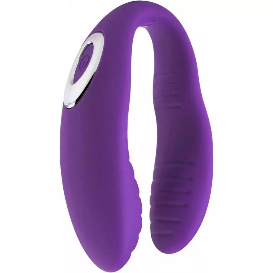 Rechargeable 12-Frequency U-Shaped Vibrator Wearing Vibrator Couple Sex G-spot-Purple