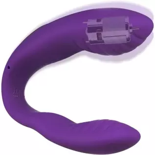 Rechargeable 12-Frequency U-Shaped Vibrator Wearing Vibrator Couple Sex G-spot-Purple Rechargeable 12-Frequency U-Shaped Vibrator Wearing Vibrator Couple Sex G-spot-Purple