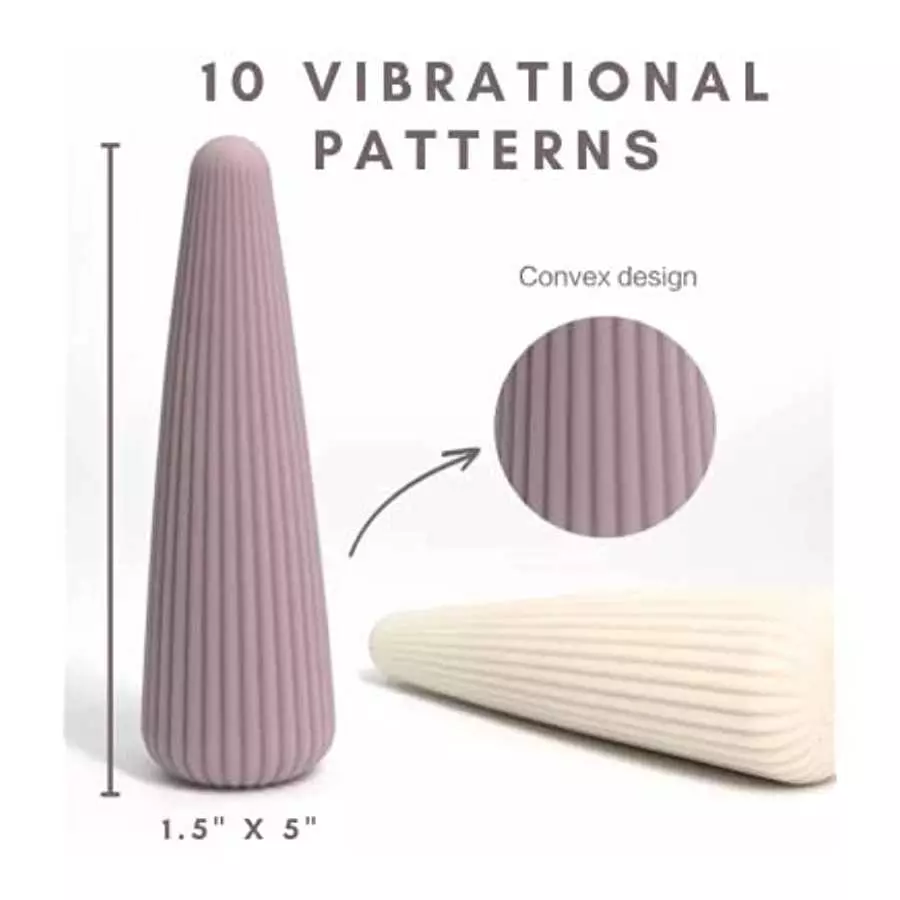 Rechargeable Personal Massager Wand - Quiet & Waterproof - Multi-Speed - Velvet Soft Silicone - Phthalate & Latex Free - Modern 