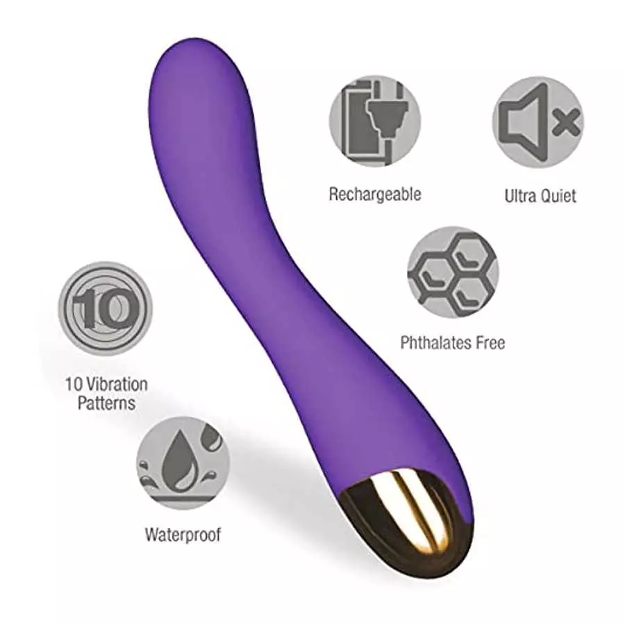 Edonista - Geneve - G Spot Vibrator (Purple & Gold)