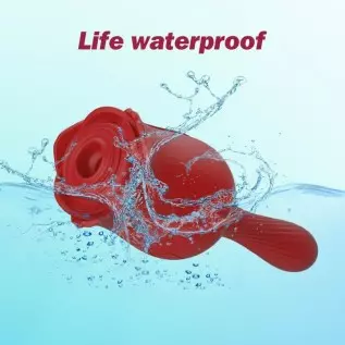 Rose Vibrator, 2 in 1 Rechargeable G Spot Clitoris Stimulator Vibrator, with 10 Vibrations and 10 Frequencies Sucking, Ultra Sof Rose Vibrator, 2 in 1 Rechargeable G Spot Clitoris Stimulator Vibrator, with 10 Vibrations and 10 Frequencies Sucking, Ultra Sof